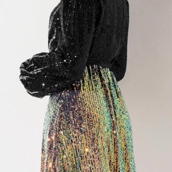 FAIRESTY - sequin tie dress v neck XXL ( fits smaller sizes too) - Picture 5 of 11